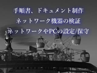 定額保守、ネットワーク機器の検証、パソコンの設定、保守